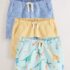 Blue/Yellow/Dino Linen Blend Shorts 3 Pack 4