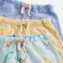 Blue/Yellow/Dino Linen Blend Shorts 3 Pack 3