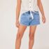 Bright Blue Regular Length Frayed Edge Denim Shorts 3