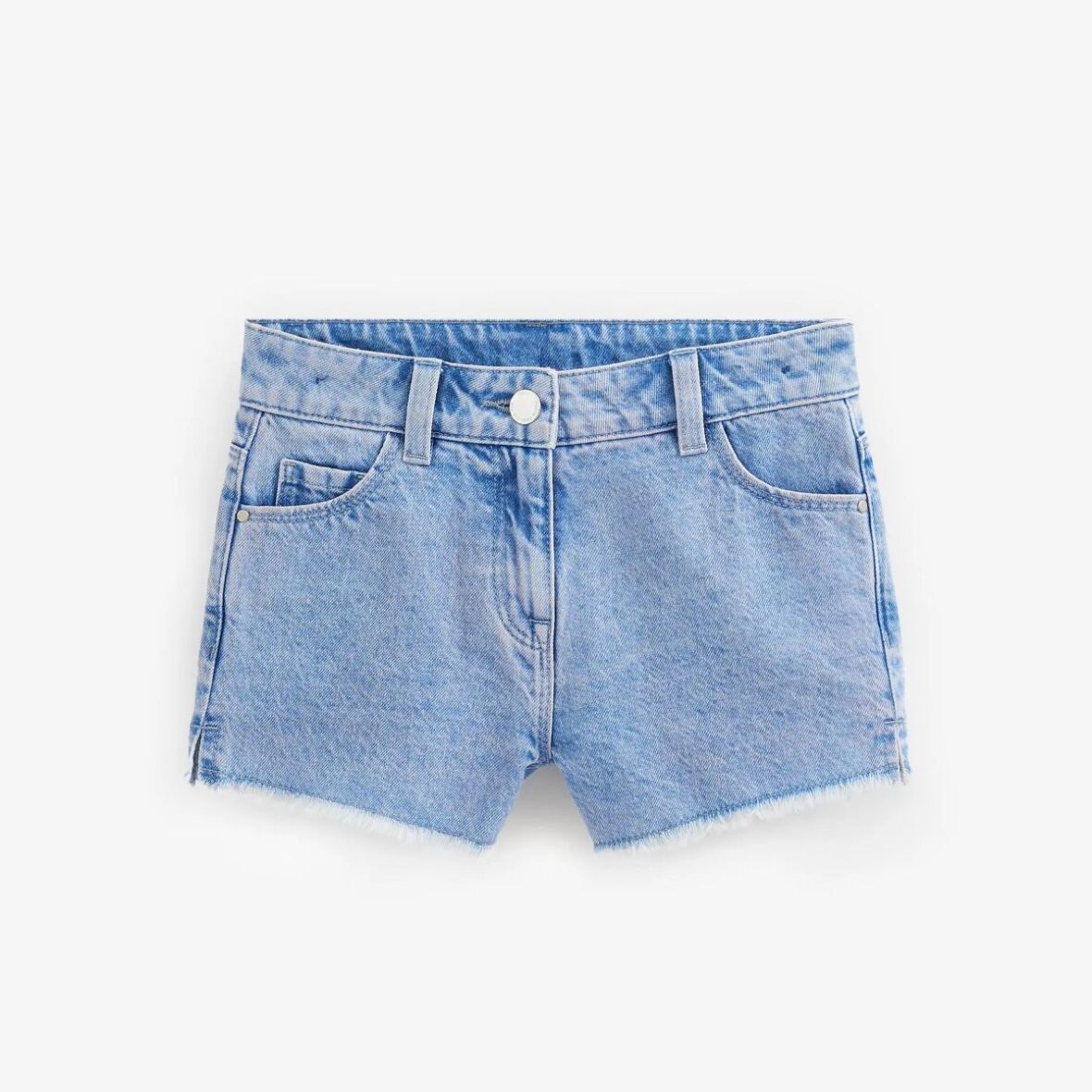 Bright Blue Regular Length Frayed Edge Denim Shorts (3-16yrs)