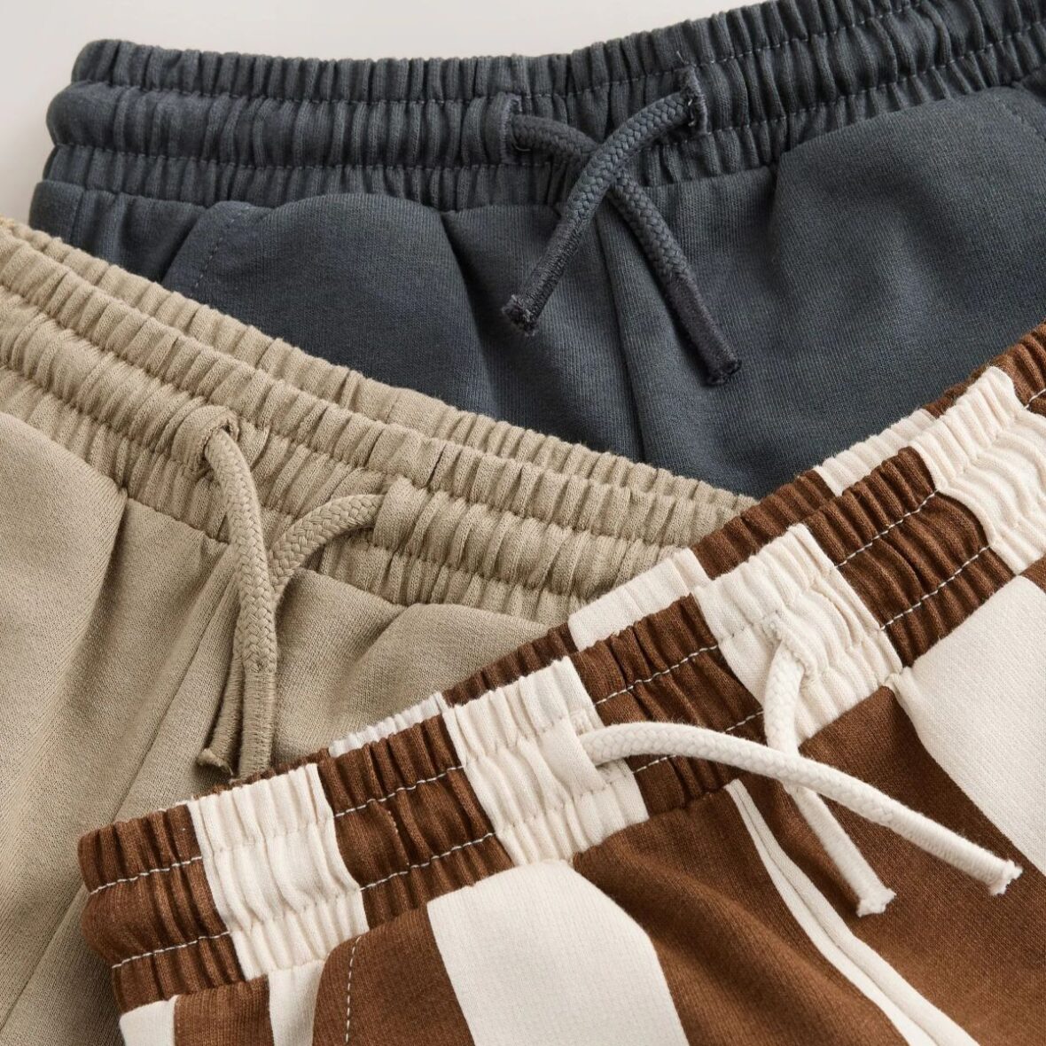 Brown Cream Jersey Shorts 3 Pack 4