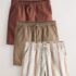 Brown/Rust/Stripe 3 Pack Shorts 5
