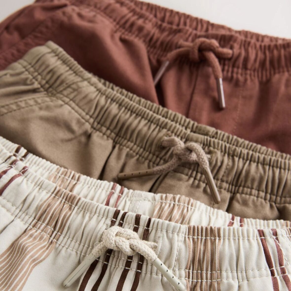 Brown Rust Stripe 3 Pack Shorts 5