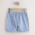 Chambray Blue Linen Blend Pull On Shorts 3