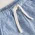 Chambray Blue Linen Blend Pull On Shorts 4