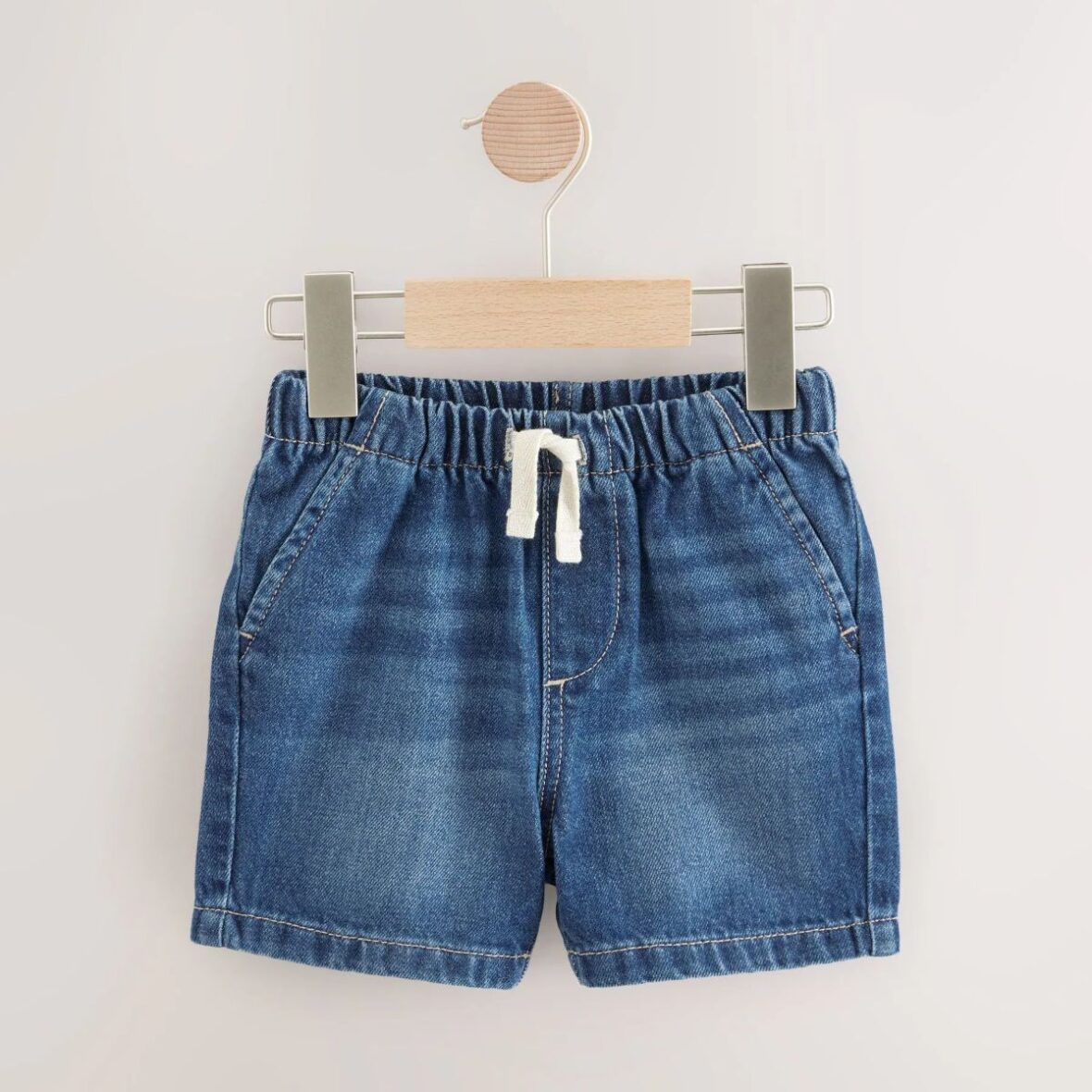 Dark Blue Pull On Loose Denim Shorts (3mths-7yrs)