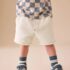 Ecru Pull On Loose Denim Shorts 3