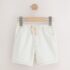 Ecru Pull On Loose Denim Shorts 4