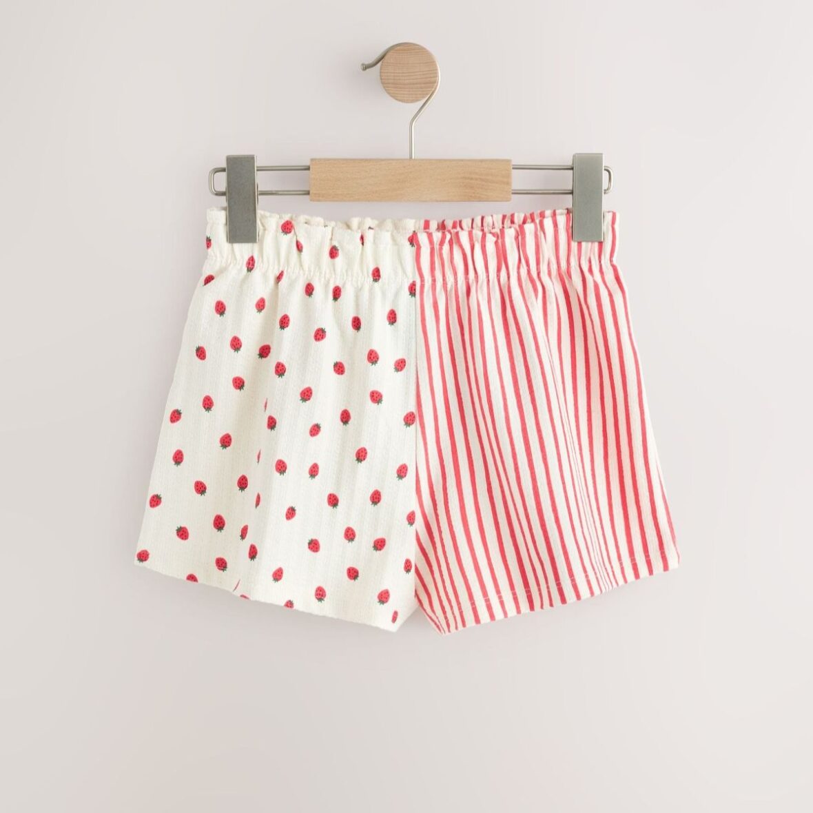 Ecru/Red Stripe Strawberry Shorts (3mths-7yrs)