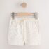 Ecru Stripe Linen Blend Pull On Shorts 3