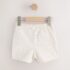 Ecru Stripe Linen Blend Pull On Shorts 4