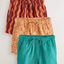 Green/Orange/Stripe Pull On Shorts 3 Pack 4