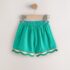 Green Seersucker Stripe Crochet Trim Shorts 4