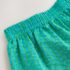 Green Seersucker Stripe Crochet Trim Shorts 2