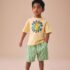 Green Stripe Pull On Bermuda Shorts 4