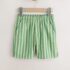 Green Stripe Pull On Bermuda Shorts 1