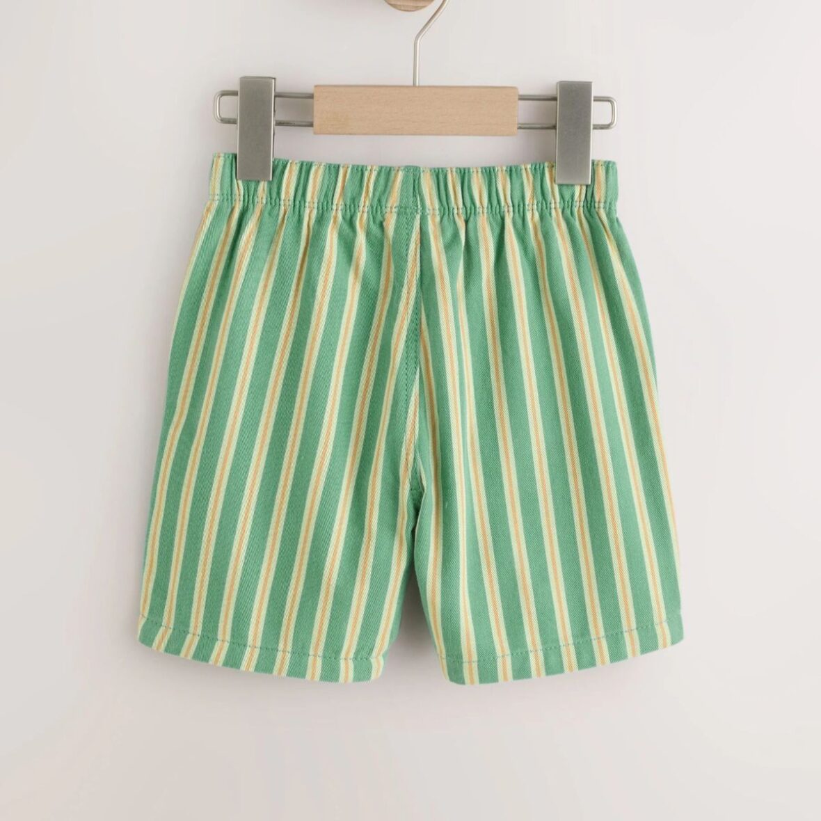 Green Stripe Pull On Bermuda Shorts 3