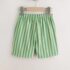Green Stripe Pull On Bermuda Shorts 2
