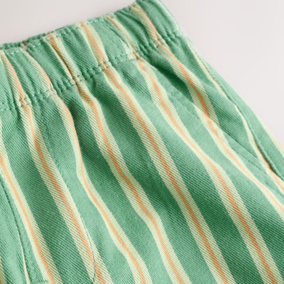 Green Stripe Pull On Bermuda Shorts 4