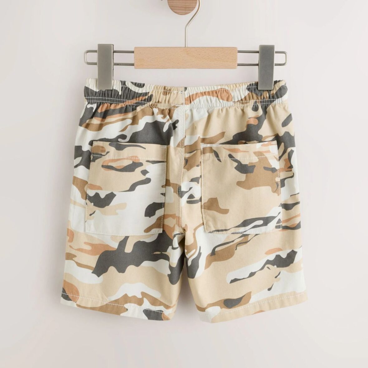 Grey Ecru Regular Fit Shorts 3