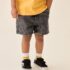 Grey Pull On Loose Denim Shorts 4