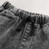 Grey Pull On Loose Denim Shorts 3