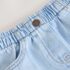 Light Blue Pull On Denim Shorts 3