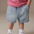 Light Blue Pull On Loose Denim Shorts 3