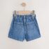 Mid Blue Denim Embroidered Flower Pull On Denim Shorts 2