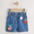 Mid Blue Denim Fruit Character Pull On Denim Shorts 3