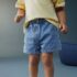 Mid Blue Pull On Denim Shorts 3