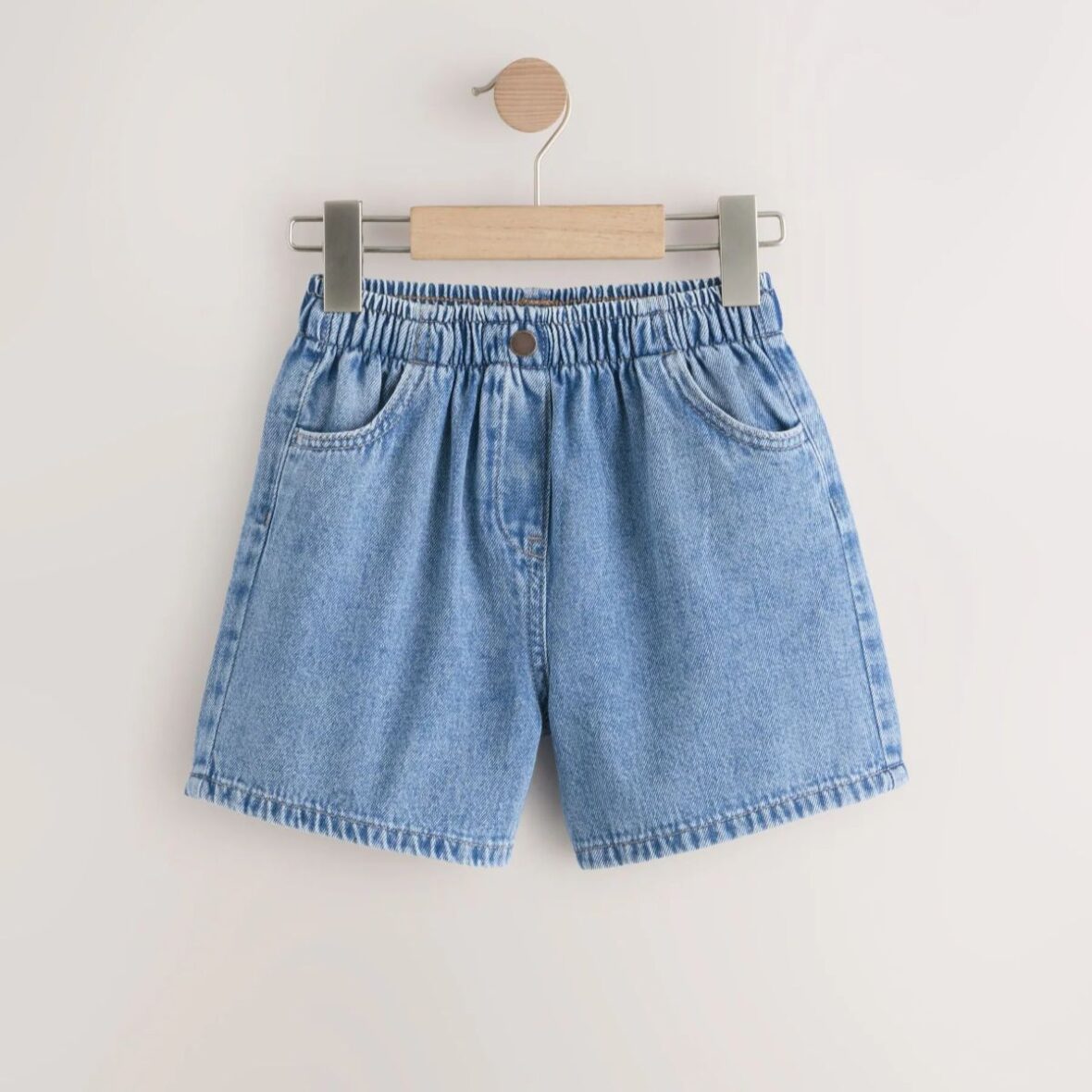 Mid Blue Pull On Denim Shorts (3mths-10yrs)