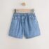 Mid Blue Pull On Denim Shorts 4