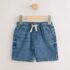 Mid Blue Pull On Loose Denim Shorts 4