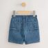 Mid Blue Pull On Loose Denim Shorts 1