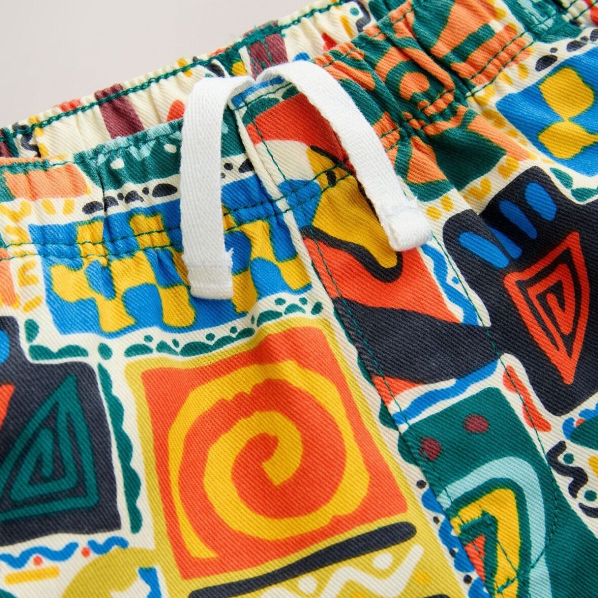 Multi Postcard Print Pull On Bermuda Shorts 4