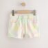 Multi Rainbow Ombre Regular Length Frayed Edge Denim Shorts 4