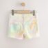 Multi Rainbow Ombre Regular Length Frayed Edge Denim Shorts 1