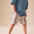 Multi Stripe Linen Blend Pull On Shorts 4