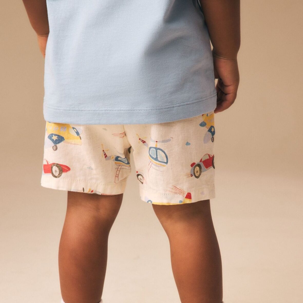 Multi Transport Linen Blend Pull On Shorts 2