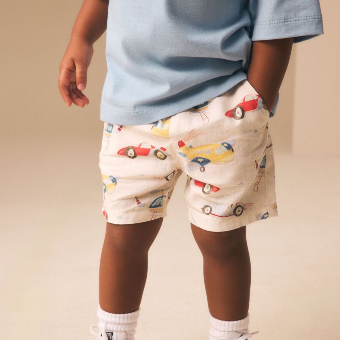 Multi Transport Linen Blend Pull On Shorts 3