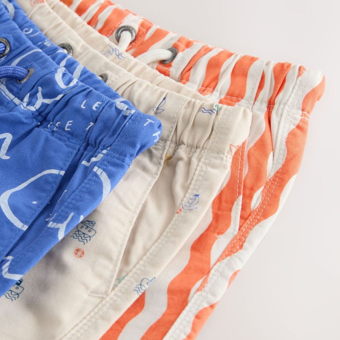 Nautical Sea Pull On Shorts 3 Pack 5