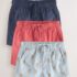 Navy/Red/Bear Pull On Shorts 3 Pack 4