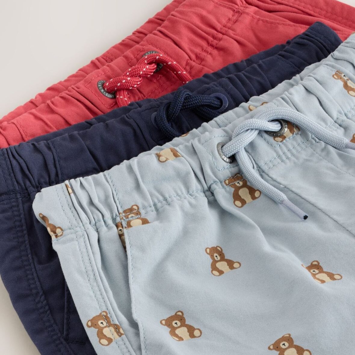 Navy Red Bear Pull On Shorts 3 Pack 5