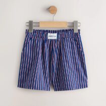 Navy/Red Stripe Textured Shorts 1