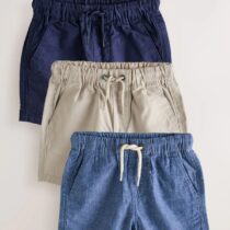 Navy/Stone/Chambray Blue Pull On Shorts 3 Pack 5
