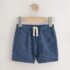 Navy Stripe Linen Blend Pull On Shorts 1