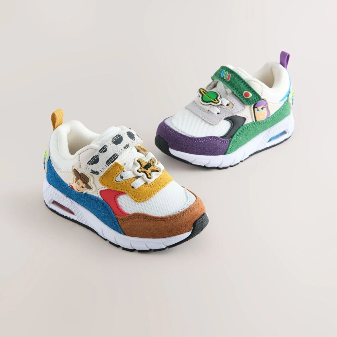 Neutral Standard Fit (F) Toy Story Touch Fastening & Elastic Lace Trainers