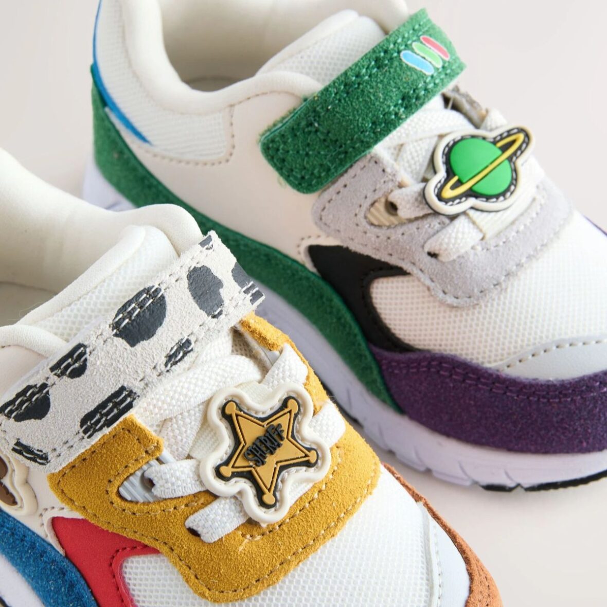 Neutral Standard Fit (F) Toy Story Touch Fastening & Elastic Lace Trainers 3