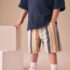 Orange/Neutral Stripe Pull On Bermuda Shorts 3